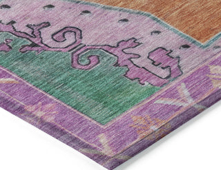 Piper Looms Chantille Global ACN1731 Orange Machine Washable Area Rug Corner Image
