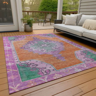 Piper Looms Chantille Global ACN1731 Orange Machine Washable Area Rug Outdoor Lifestyle Image Feature
