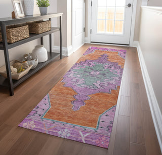 Piper Looms Chantille Global ACN1731 Orange Machine Washable Area Rug Runner Lifestyle Image Feature