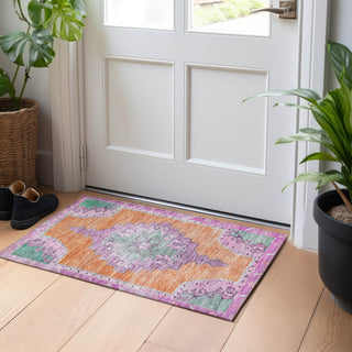 Piper Looms Chantille Global ACN1731 Orange Machine Washable Area Rug Scatter Lifestyle Image Feature