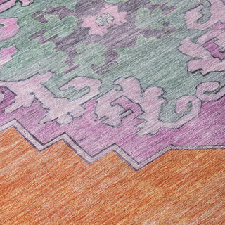 Piper Looms Chantille Global ACN1731 Orange Machine Washable Area Rug Swatch Image