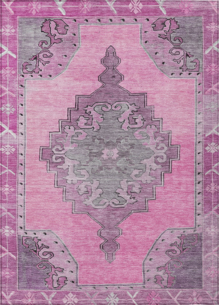 Piper Looms Chantille Global ACN1731 Pink Machine Washable Area Rug main image