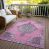 Piper Looms Chantille Global ACN1731 Pink Machine Washable Area Rug Outdoor Lifestyle Image Feature