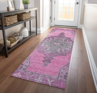 Piper Looms Chantille Global ACN1731 Pink Machine Washable Area Rug Runner Lifestyle Image Feature