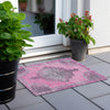 Piper Looms Chantille Global ACN1731 Pink Machine Washable Area Rug Scatter Outdoor Lifestyle Image Feature