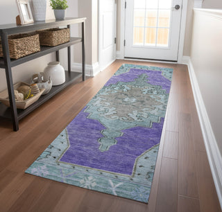 Piper Looms Chantille Global ACN1731 Purple Machine Washable Area Rug Runner Lifestyle Image Feature