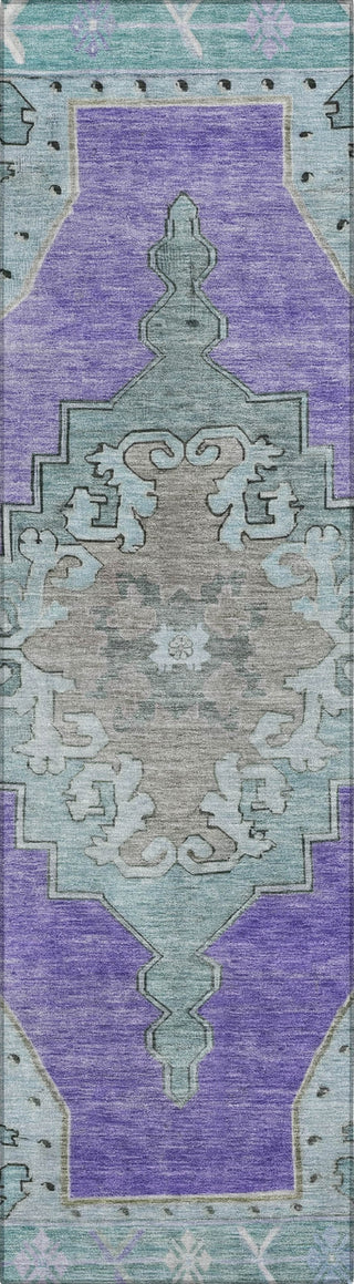 Piper Looms Chantille Global ACN1731 Purple Machine Washable Area Rug Runner Main Image