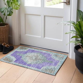 Piper Looms Chantille Global ACN1731 Purple Machine Washable Area Rug Scatter Lifestyle Image Feature