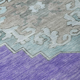 Piper Looms Chantille Global ACN1731 Purple Machine Washable Area Rug Swatch Image