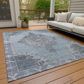 Piper Looms Chantille Global ACN1731 Sky Machine Washable Area Rug Outdoor Lifestyle Image Feature