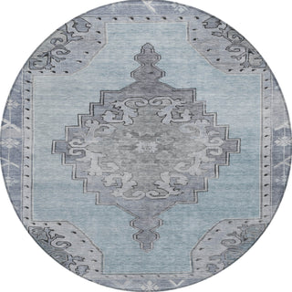 Piper Looms Chantille Global ACN1731 Sky Machine Washable Area Rug Round Main Image