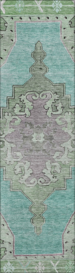 Piper Looms Chantille Global ACN1731 Teal Machine Washable Area Rug Runner Main Image