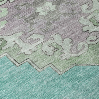 Piper Looms Chantille Global ACN1731 Teal Machine Washable Area Rug Swatch Image