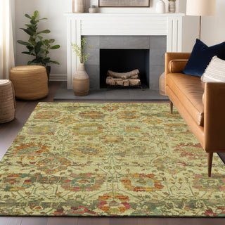 Piper Looms Chantille Global ACN1732 Gold Machine Washable Area Rug Lifestyle Image Feature
