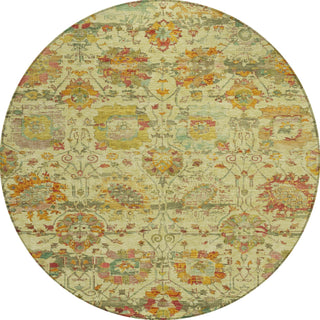 Piper Looms Chantille Global ACN1732 Gold Machine Washable Area Rug Round Main Image