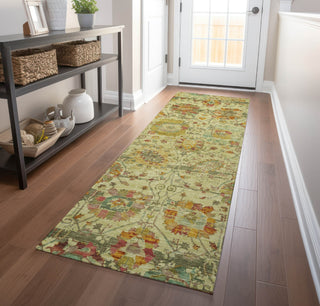 Piper Looms Chantille Global ACN1732 Gold Machine Washable Area Rug Runner Lifestyle Image Feature