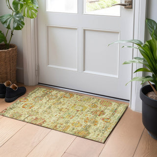 Piper Looms Chantille Global ACN1732 Gold Machine Washable Area Rug Scatter Lifestyle Image Feature