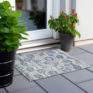 Piper Looms Chantille Global ACN1732 Ivory Machine Washable Area Rug Scatter Outdoor Lifestyle Image Feature
