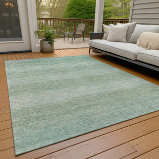 Piper Looms Chantille Stripe ACN1733 Aqua Machine Washable Area Rug Outdoor Lifestyle Image Feature