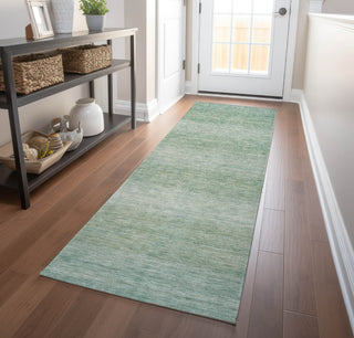 Piper Looms Chantille Stripe ACN1733 Aqua Machine Washable Area Rug Runner Lifestyle Image Feature