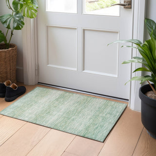 Piper Looms Chantille Stripe ACN1733 Aqua Machine Washable Area Rug Scatter Lifestyle Image Feature