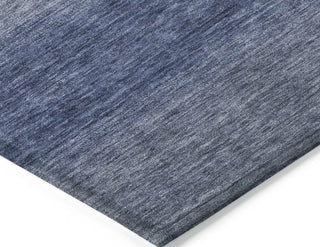Piper Looms Chantille Stripe ACN1733 Blue Machine Washable Area Rug Corner Image