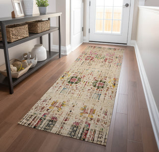 Piper Looms Chantille Border ACN1734 Beige Machine Washable Area Rug Runner Lifestyle Image Feature