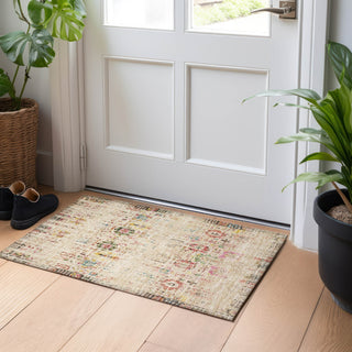 Piper Looms Chantille Border ACN1734 Beige Machine Washable Area Rug Scatter Lifestyle Image Feature