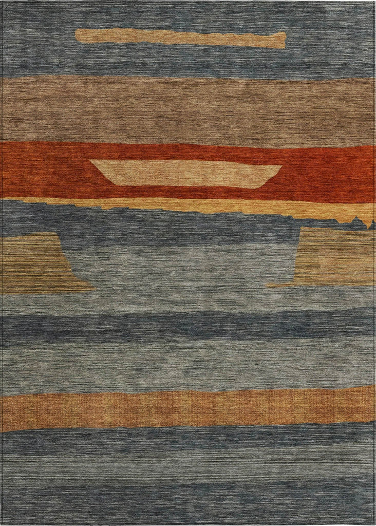 Piper Looms Chantille Stripe ACN1736 Blue Machine Washable Area Rug main image