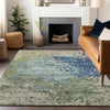 Piper Looms Chantille Modern ACN1737 Blue Machine Washable Area Rug Lifestyle Image Feature