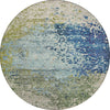 Piper Looms Chantille Modern ACN1737 Blue Machine Washable Area Rug Round Main Image