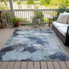 Piper Looms Chantille Modern ACN1738 Blue Machine Washable Area Rug Outdoor Lifestyle Image Feature