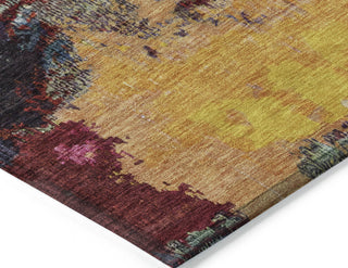Piper Looms Chantille Modern ACN1738 Garnet Machine Washable Area Rug Corner Image