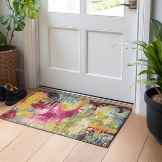 Piper Looms Chantille Modern ACN1738 Garnet Machine Washable Area Rug Scatter Lifestyle Image Feature