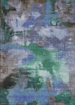 Piper Looms Chantille Modern ACN1738 Green Machine Washable Area Rug main image