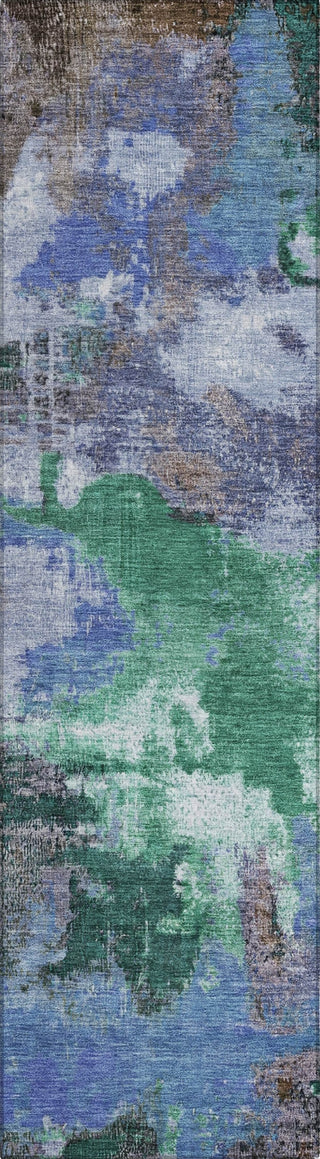 Piper Looms Chantille Modern ACN1738 Green Machine Washable Area Rug Runner Main Image