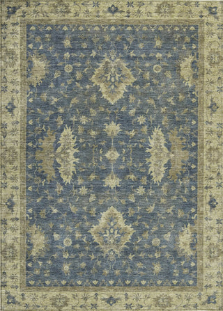 Piper Looms Chantille Border ACN1739 Blue Machine Washable Area Rug main image