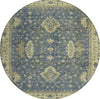 Piper Looms Chantille Border ACN1739 Blue Machine Washable Area Rug Round Main Image