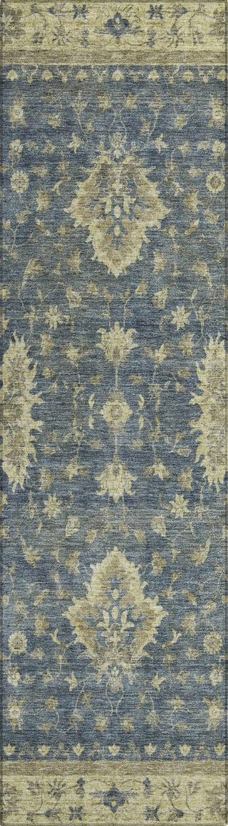 Piper Looms Chantille Border ACN1739 Blue Machine Washable Area Rug Runner Main Image