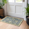 Piper Looms Chantille Border ACN1739 Blue Machine Washable Area Rug Scatter Lifestyle Image Feature