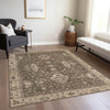 Piper Looms Chantille Border ACN1739 Brown Machine Washable Area Rug Lifestyle Image Feature