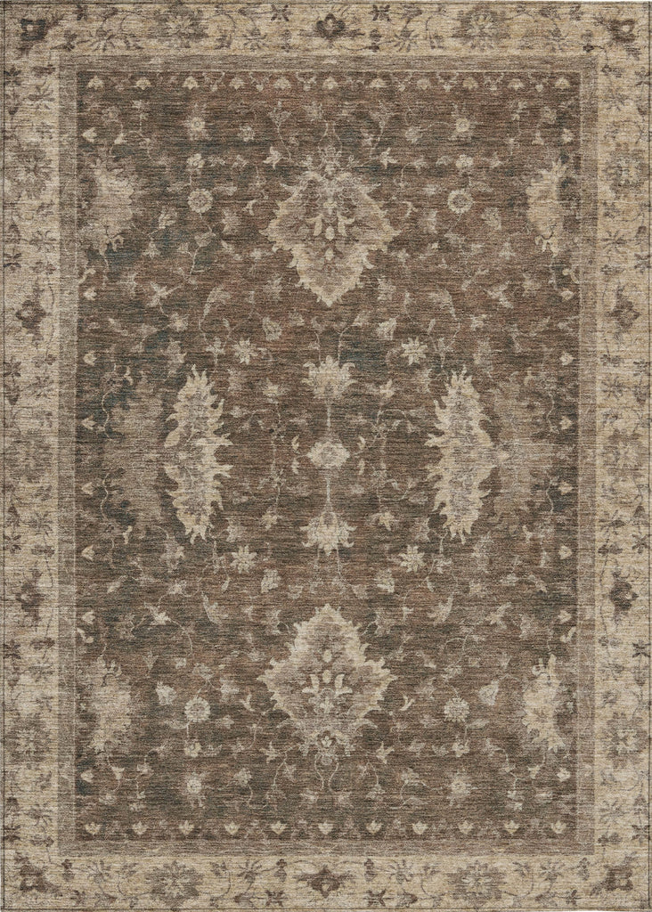 Piper Looms Chantille Border ACN1739 Brown Machine Washable Area Rug main image