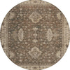 Piper Looms Chantille Border ACN1739 Brown Machine Washable Area Rug Round Main Image