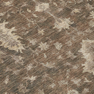 Piper Looms Chantille Border ACN1739 Brown Machine Washable Area Rug Swatch Image