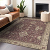 Piper Looms Chantille Border ACN1739 Burgundy Machine Washable Area Rug Lifestyle Image Feature