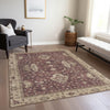 Piper Looms Chantille Border ACN1739 Burgundy Machine Washable Area Rug Lifestyle Image Feature