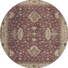Piper Looms Chantille Border ACN1739 Burgundy Machine Washable Area Rug Round Main Image