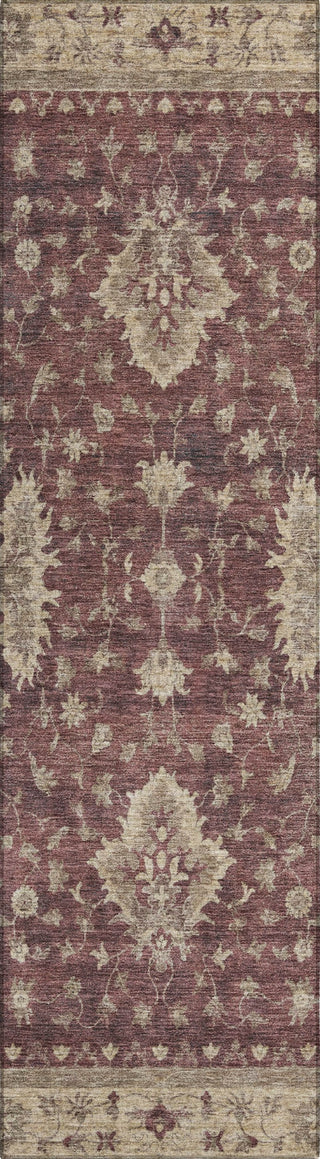 Piper Looms Chantille Border ACN1739 Burgundy Machine Washable Area Rug Runner Main Image
