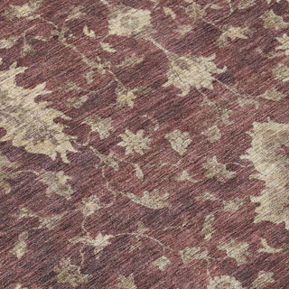 Piper Looms Chantille Border ACN1739 Burgundy Machine Washable Area Rug Swatch Image
