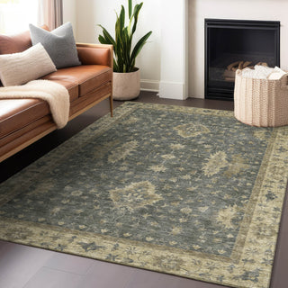 Piper Looms Chantille Border ACN1739 Gray Machine Washable Area Rug Lifestyle Image Feature
